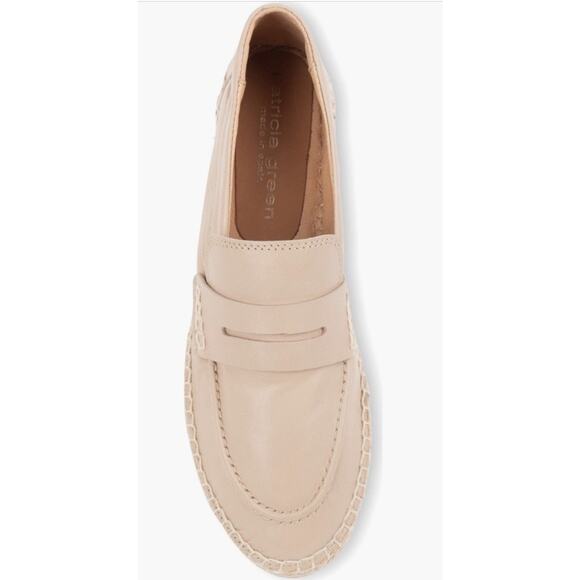 Patricia Green Shoes - Patricia Green Sebastian Penny Loafer Leather Slip On Beige Brown Womens Size 10